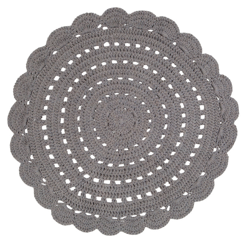 ALMA Gray Child Crochet Carpet