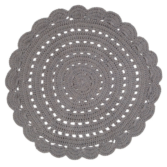 ALMA Gray Child Crochet Carpet