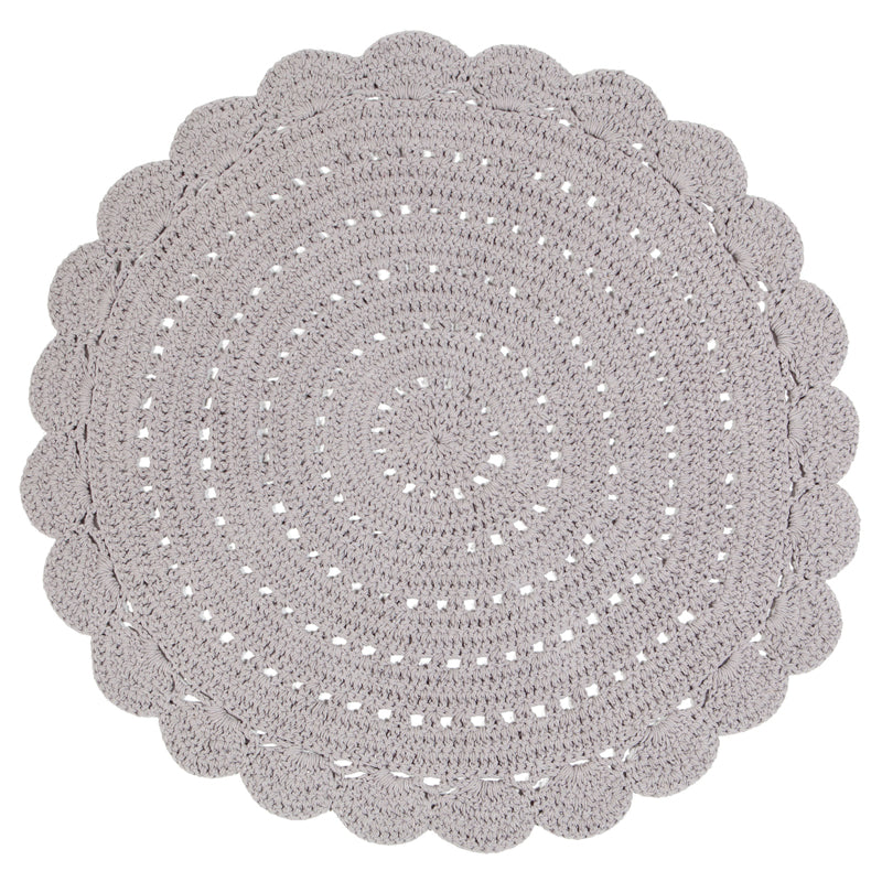 Alma Grey Crochet Child Carpet