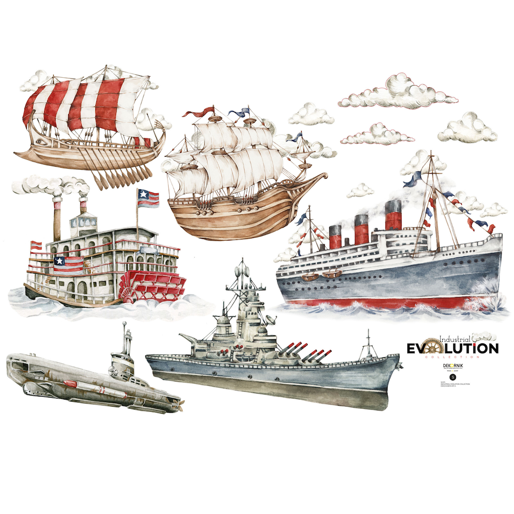 History of Ships / Industrial Evolution Wallpaper
