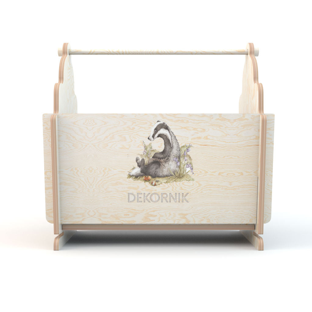 Little helper / organizing basket Cute Forest Animals Badger
