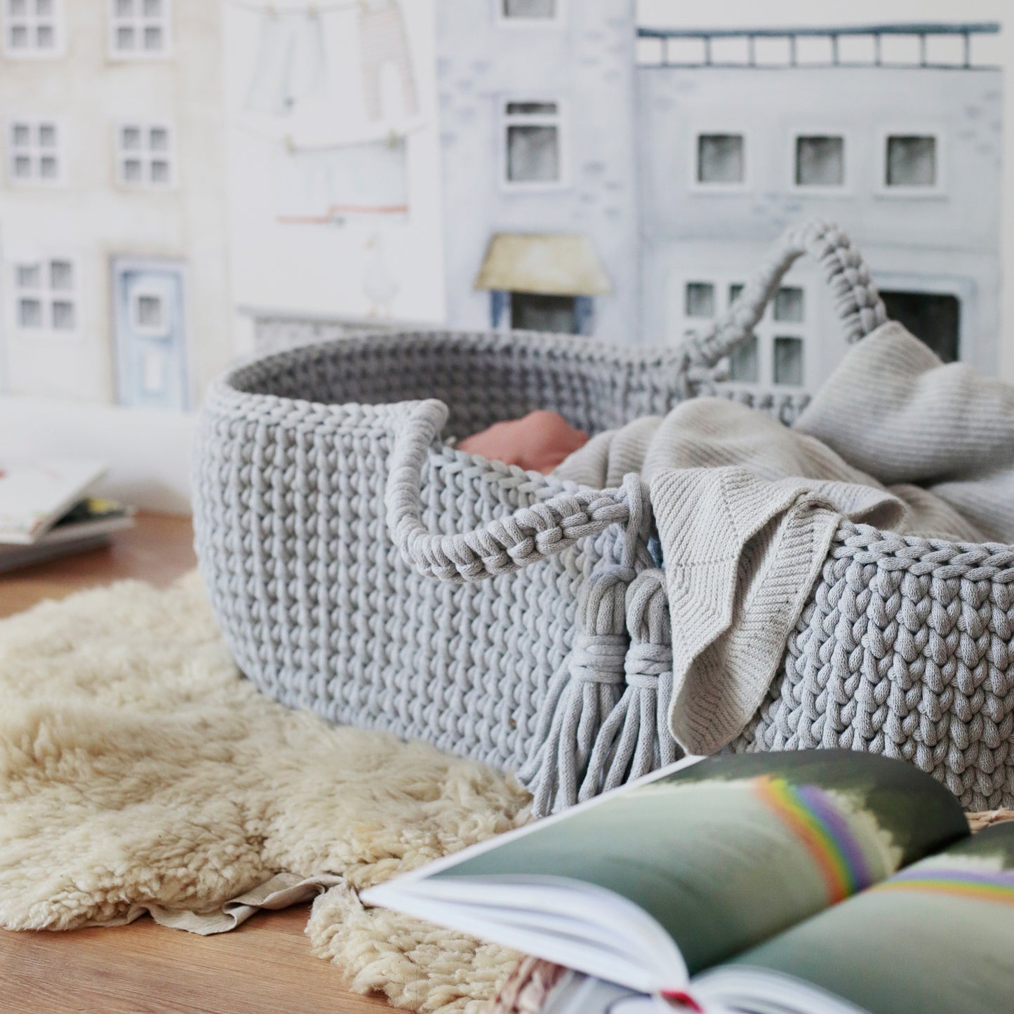 Moses Basket - LightGrey