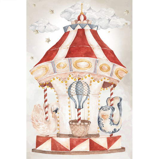 MERRY GO ROUND L Wall Sticker