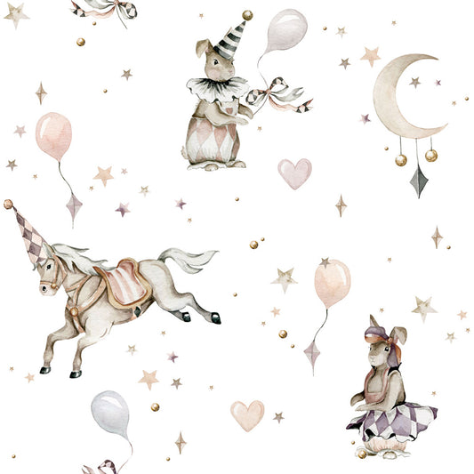 Girl's magic white / Toys from the attic Wallpaper