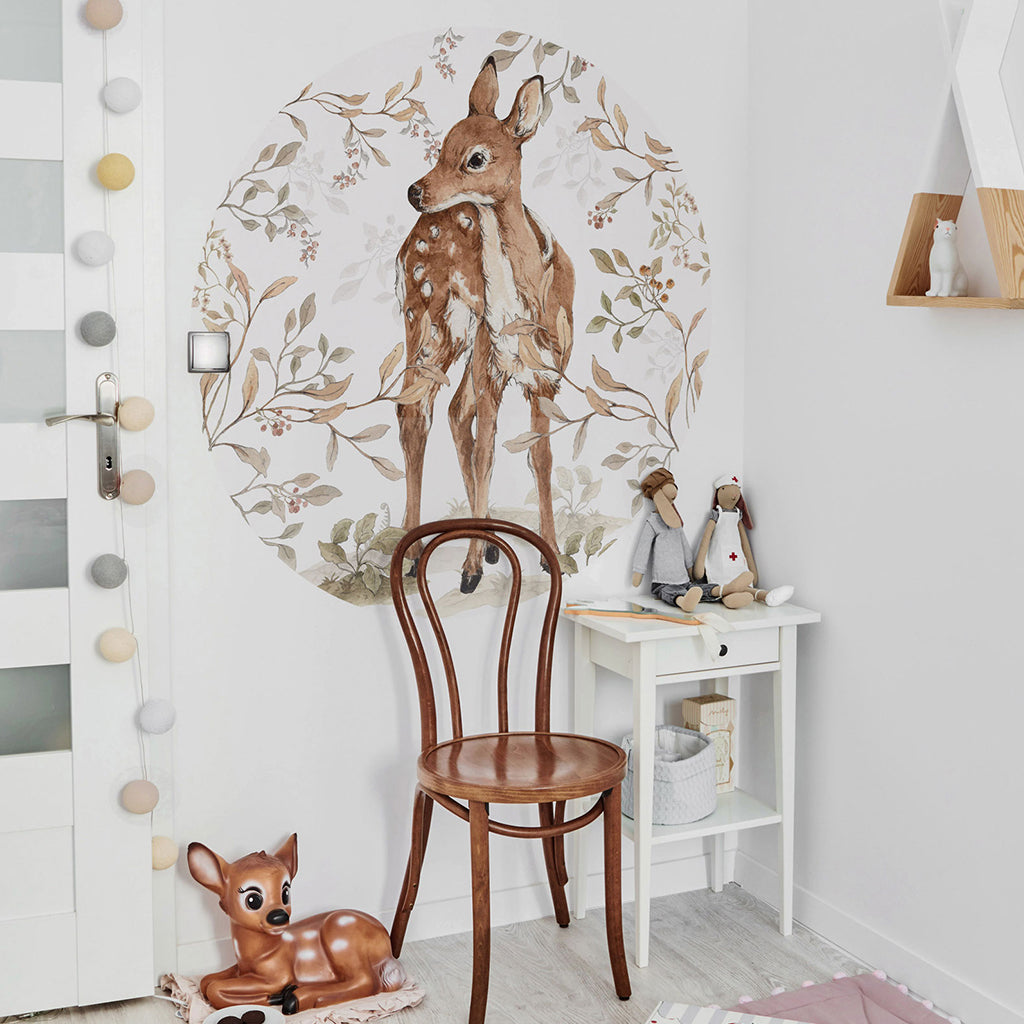 Deer in a Circle L Wall Sticker