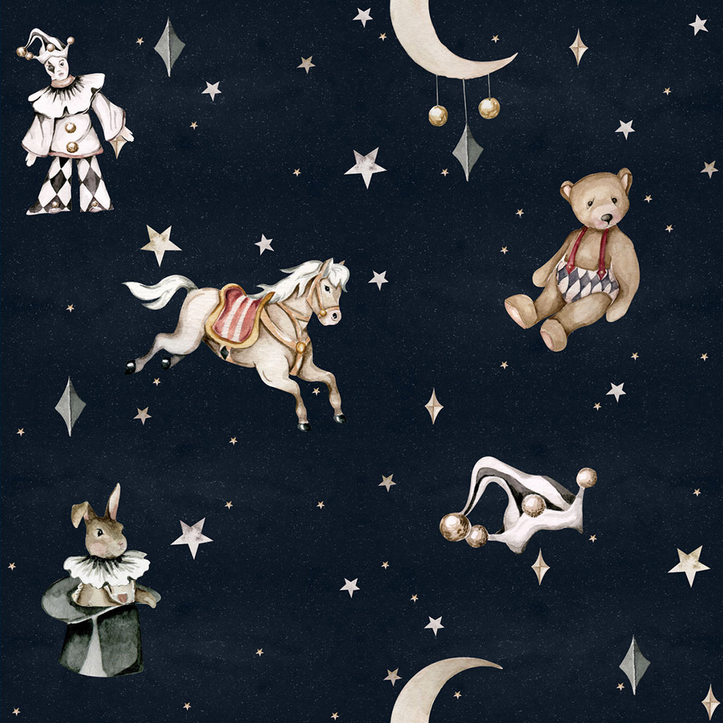 French characters in the night sky / Toys from the attic Wallpaper