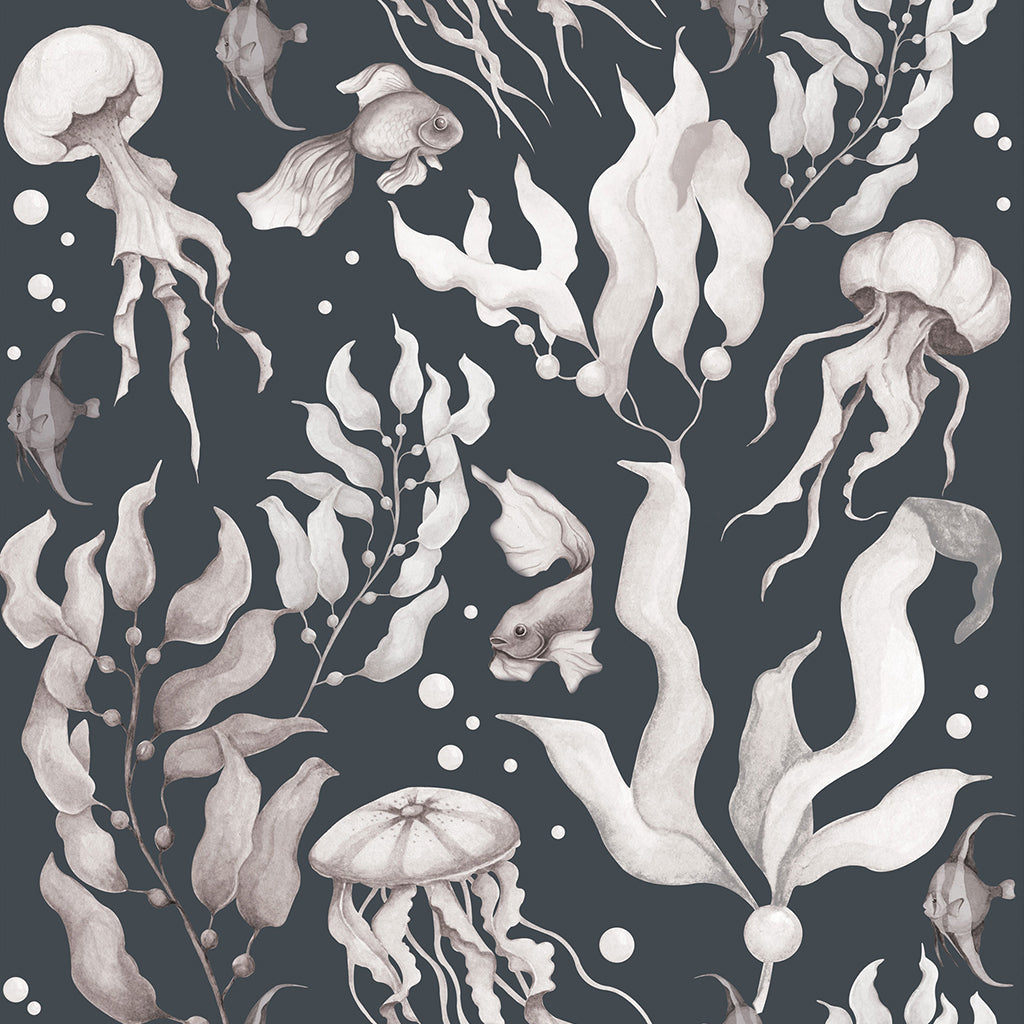 Magic of the Ocean Navy Blue BIG wallpaper