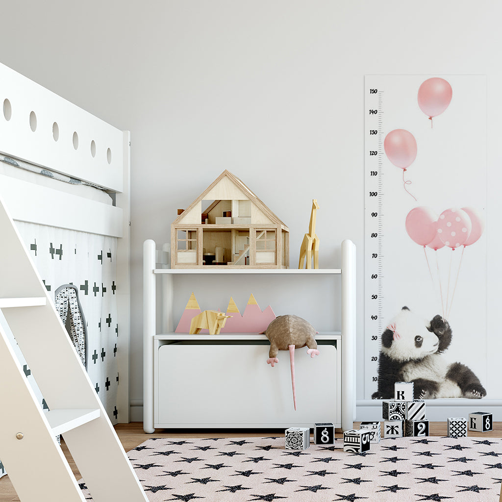 PINK PANDA growth chart Wall Sticker