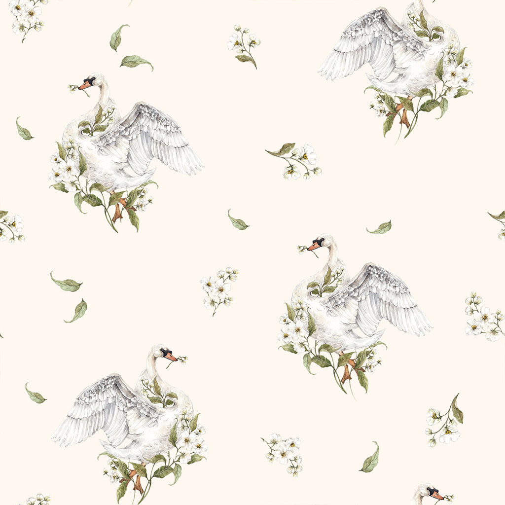 ROMANTIC SWANS WALLPAPER