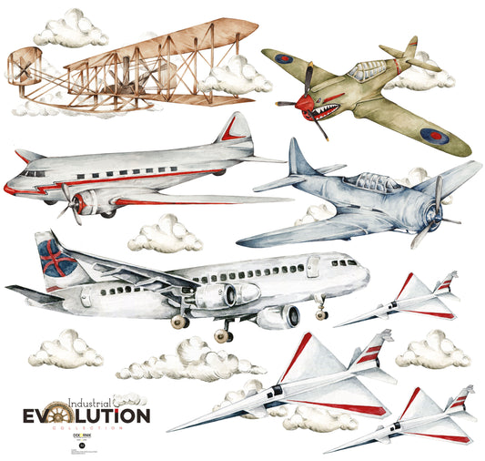 History of Planes / Industrial Evolution Wallpaper