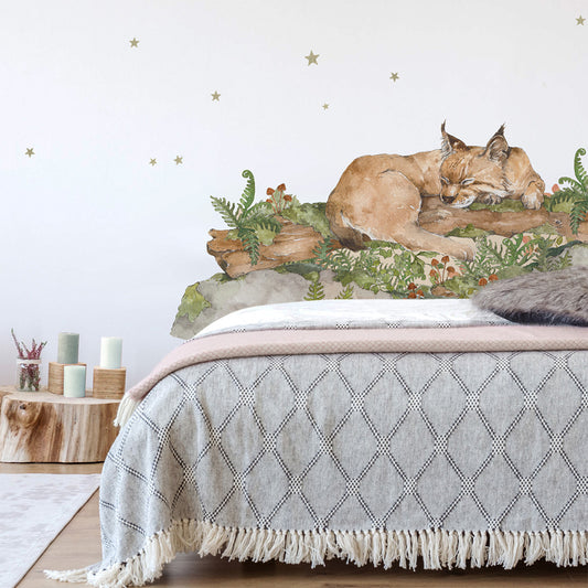 BEHIND THE BED SLEEP MY LITTLE WILD CAT L WALL STICKER
