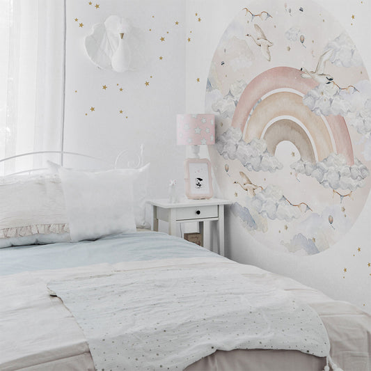 Rainbow in a Circle For Girl M Wall Sticker