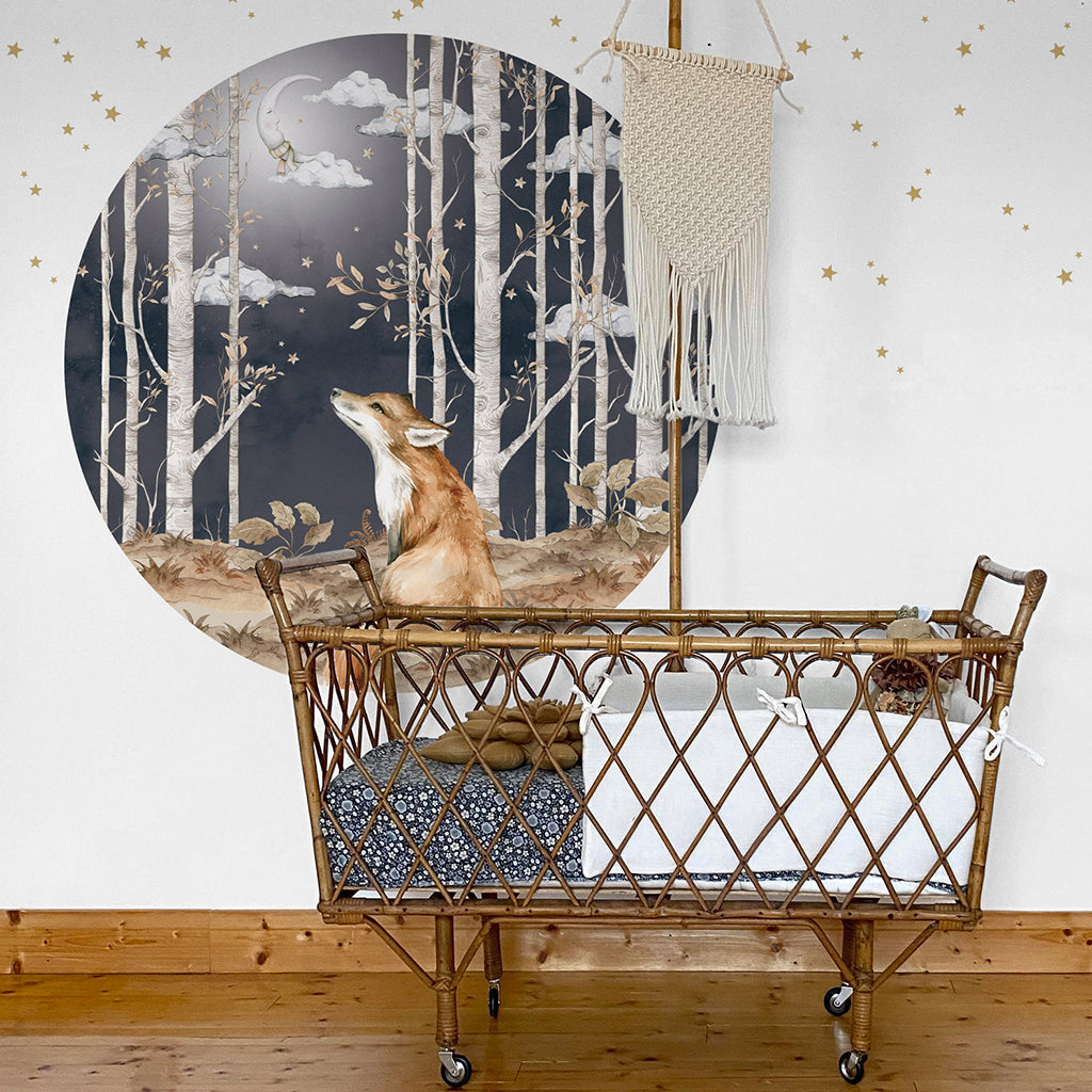 Fox in a Circle L Wall Sticker