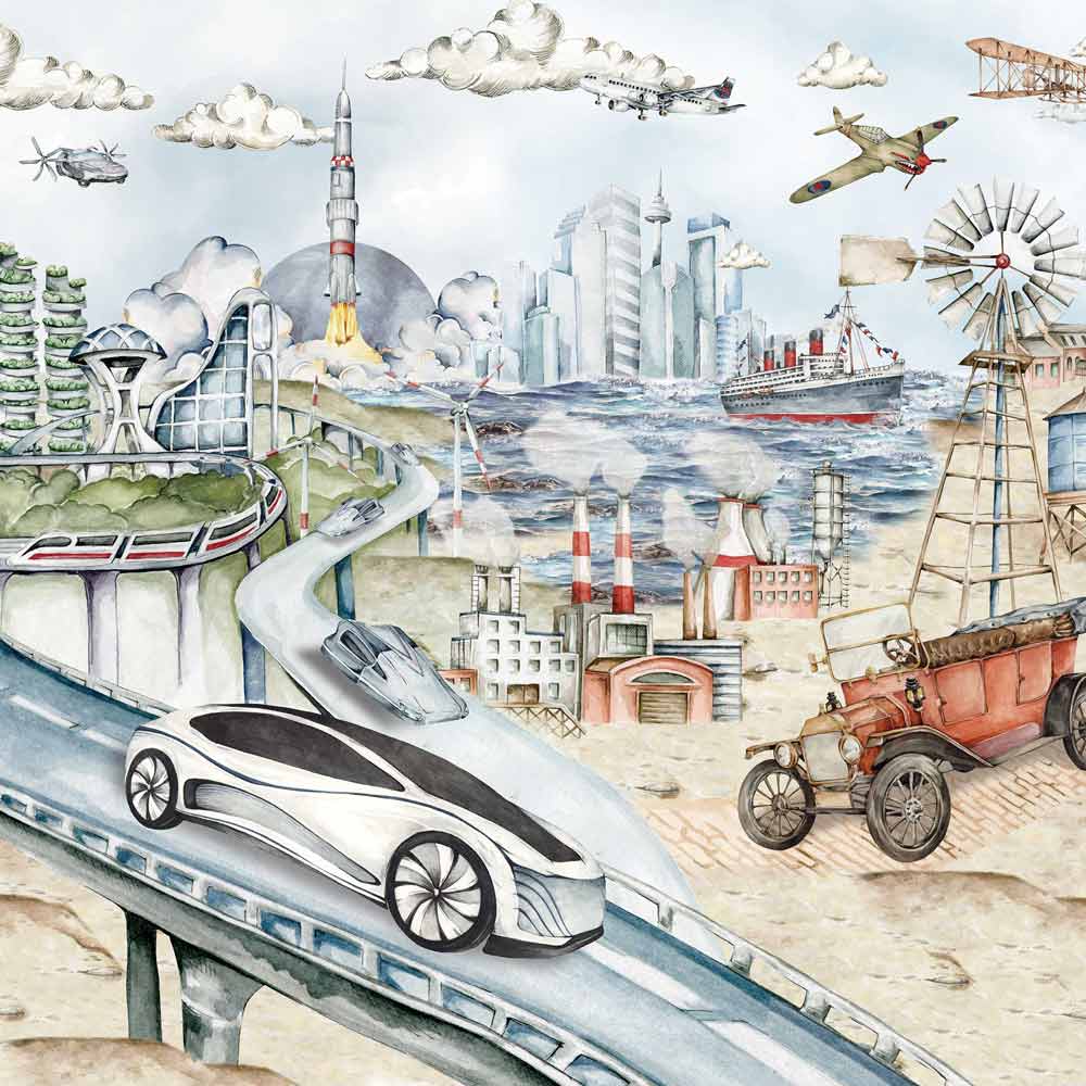 Industrial Evolution Wallpaper- From Future to Past