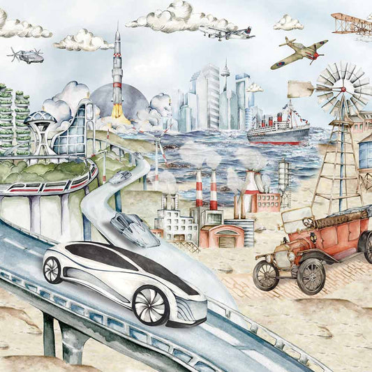 Industrial Evolution Wallpaper- From Future to Past