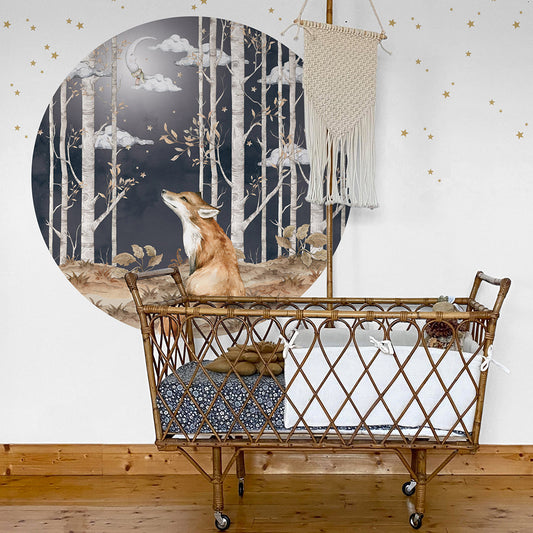 Fox in a Circle M Wall Sticker