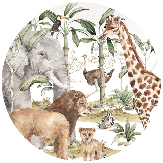Savanna World in a Circle L Wall sticker