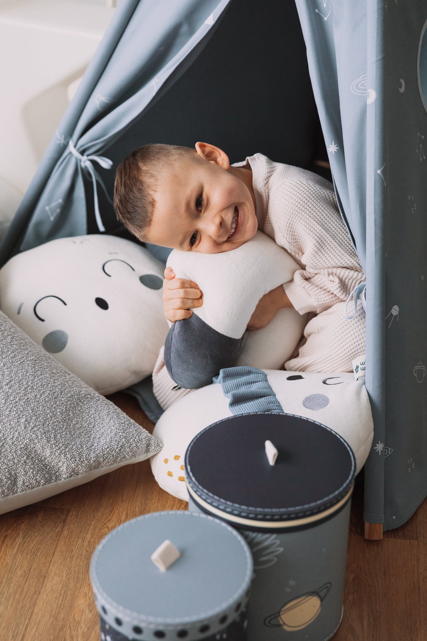 Cosmic Blue Moon Cushion