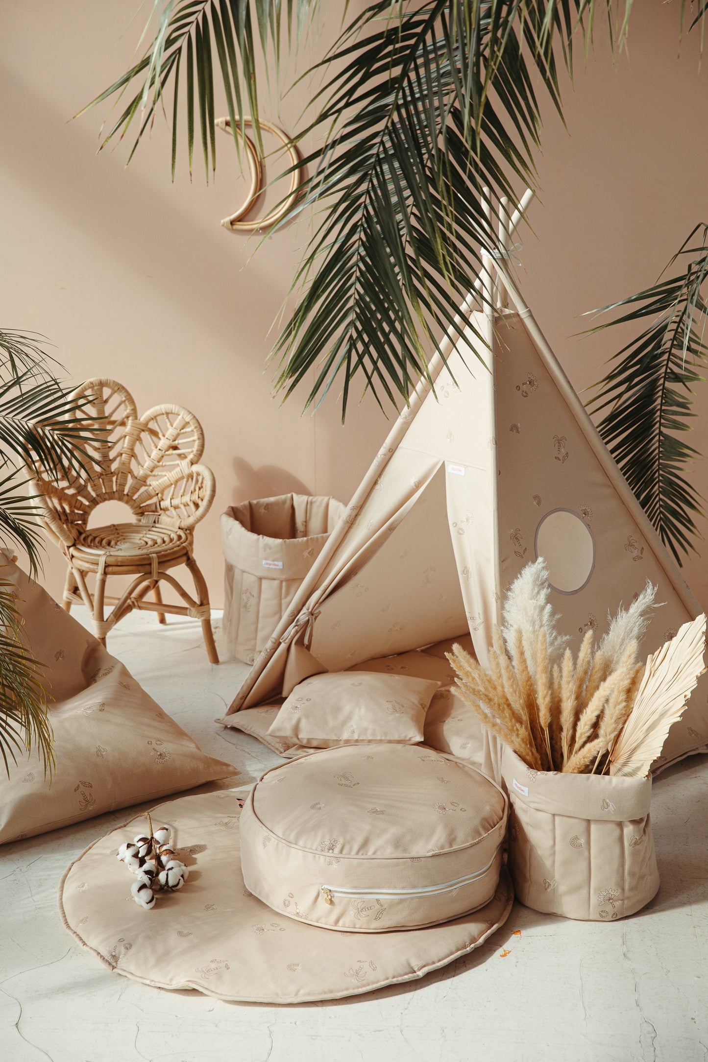 Powder Beige Beanbag Beanbag Wigiwama 