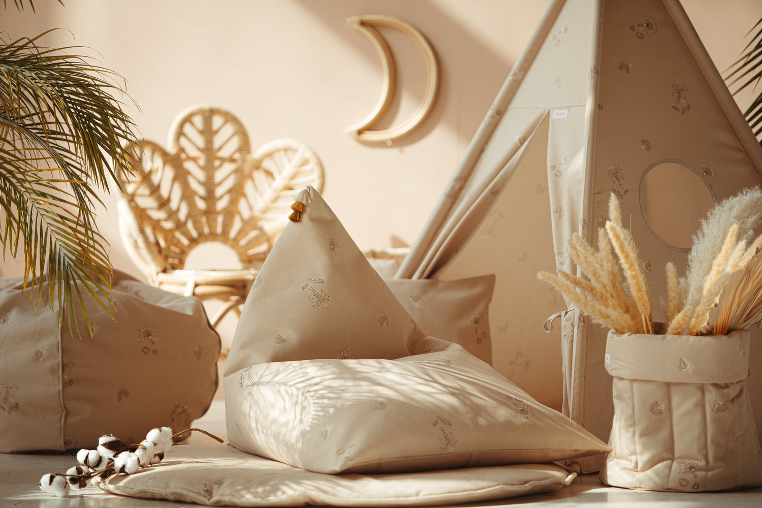 Powder Beige Beanbag Beanbag Wigiwama 