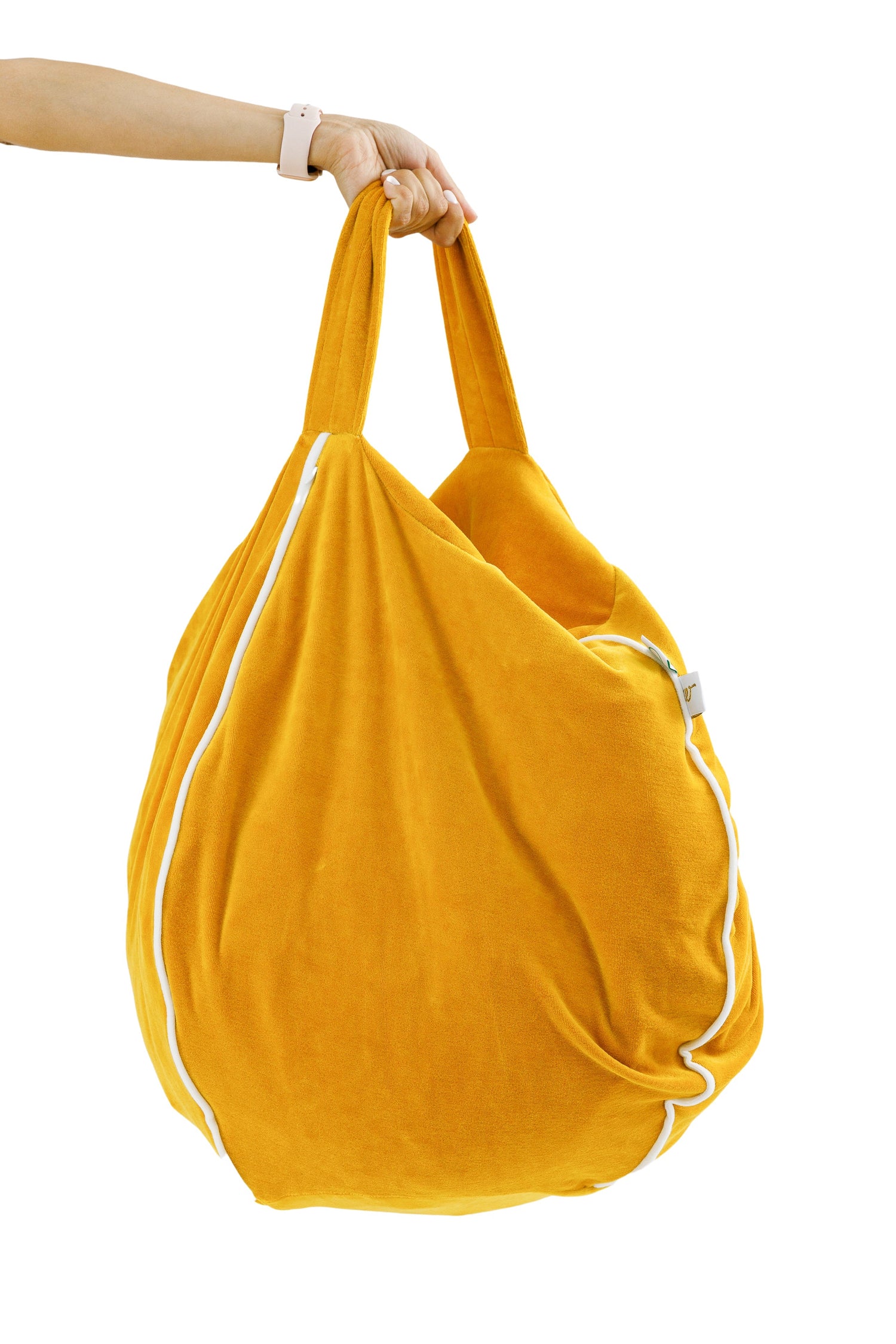 Velvet Mustard Bubble Beanbag Beanbags Wigiwama 