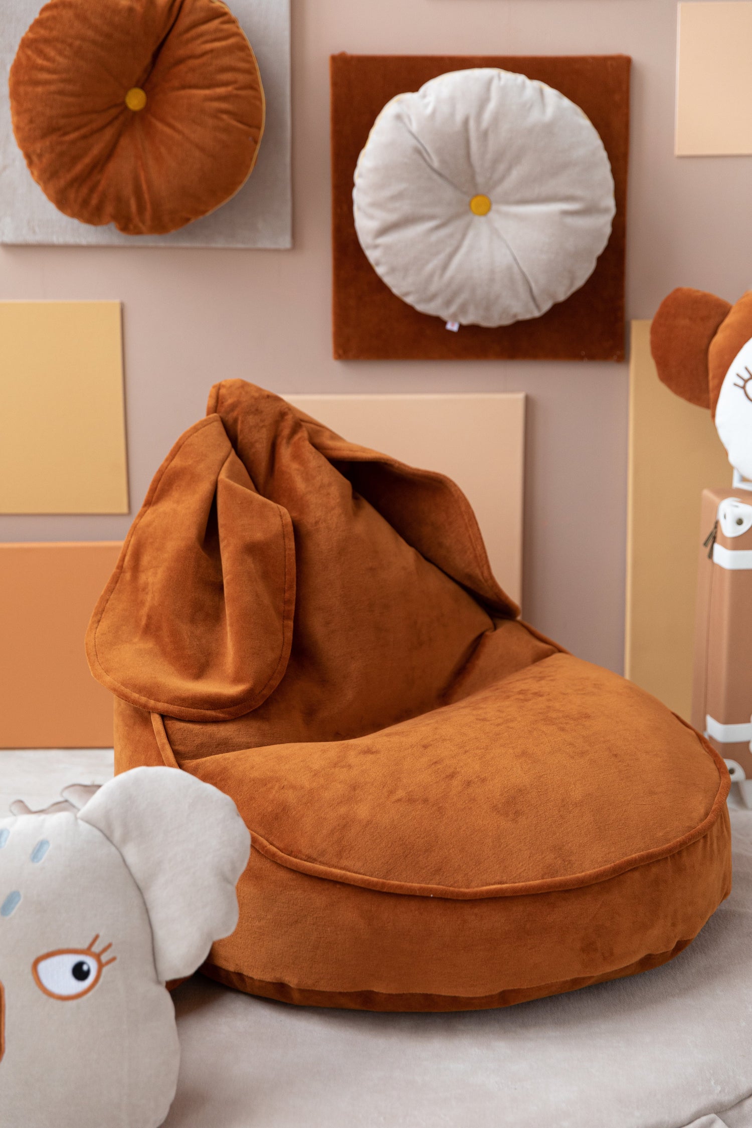 Velvet Cinnamon Bunny Beanbag Beanbags Wigiwama 