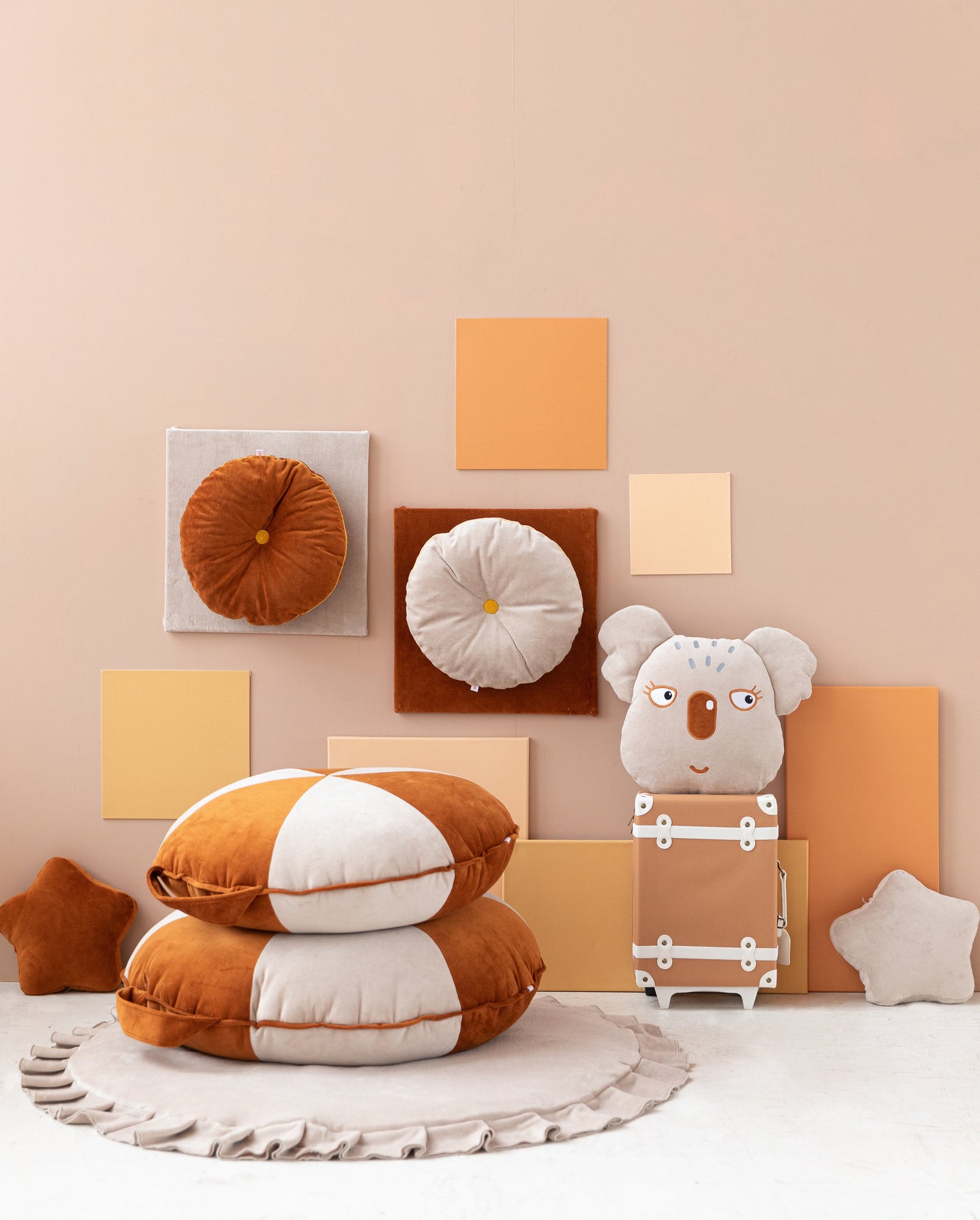 Cinnamon & Beige Cookie Beanbag