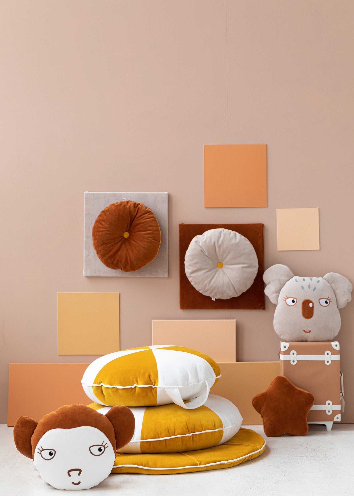 Mustard & White Cookie Beanbag