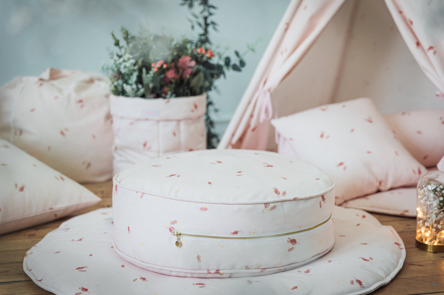 Misty Rose Ottoman Beanbags Wigiwama 
