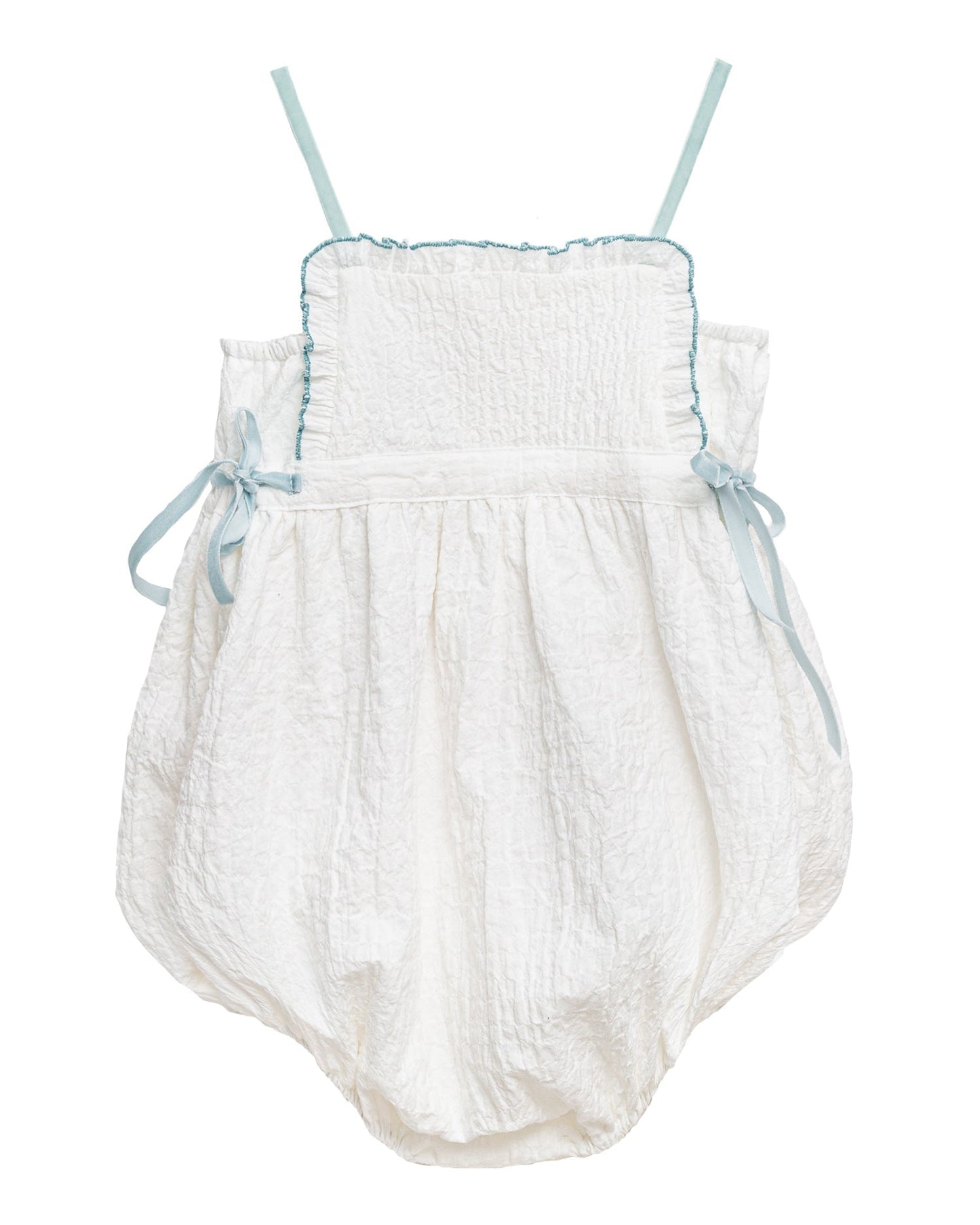 Ada Romper in White Baby Grows Cosmosophie 