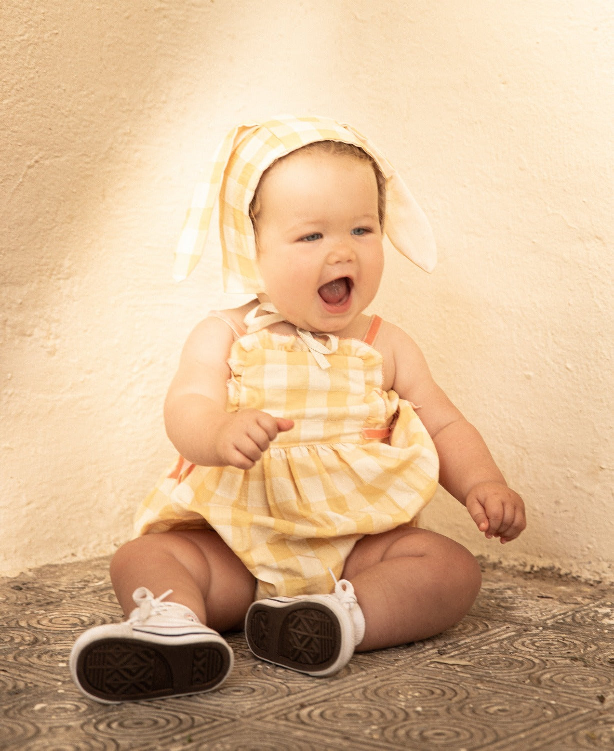 Ada Romper in Yellow Baby Grows Cosmosophie 