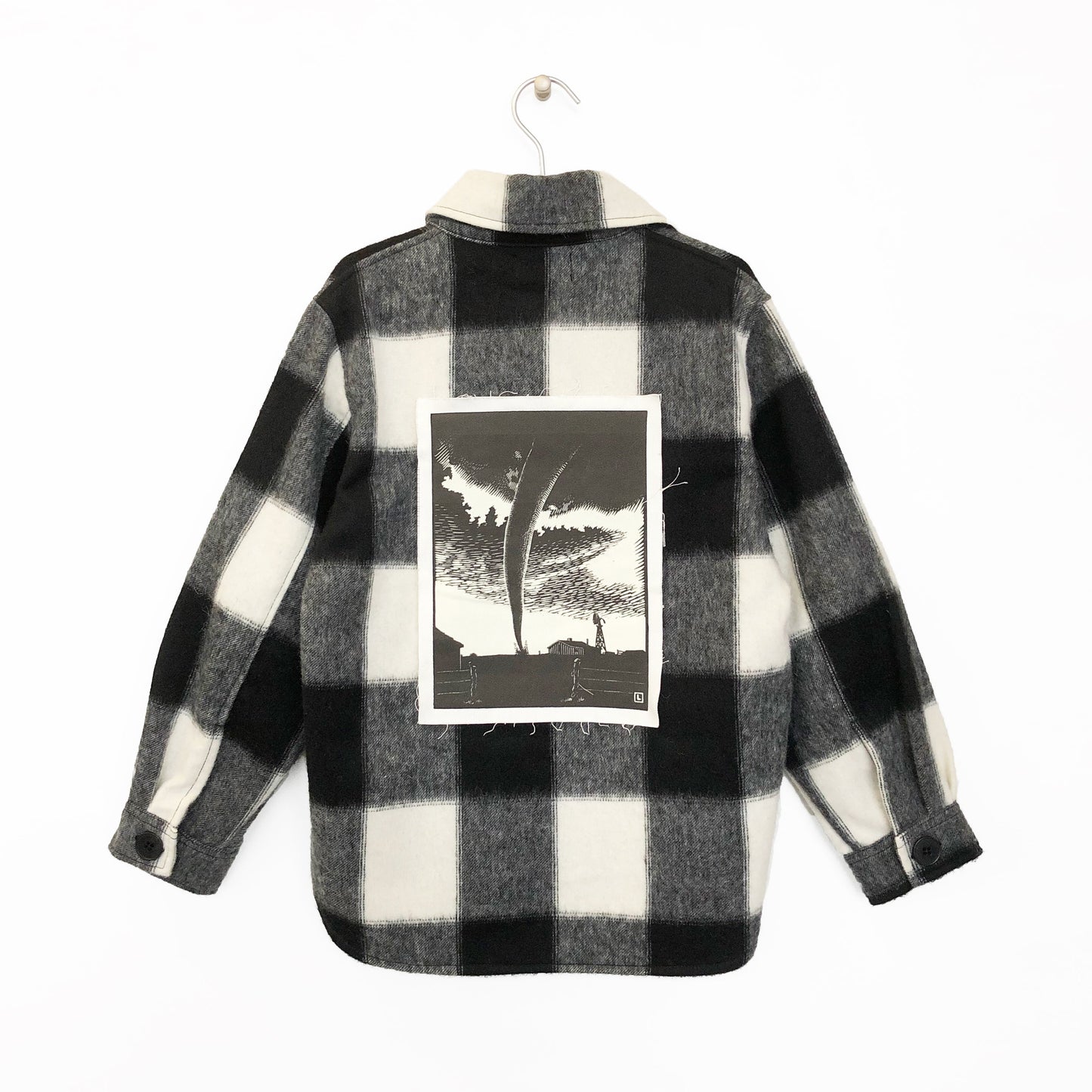 Oversized checked shirt