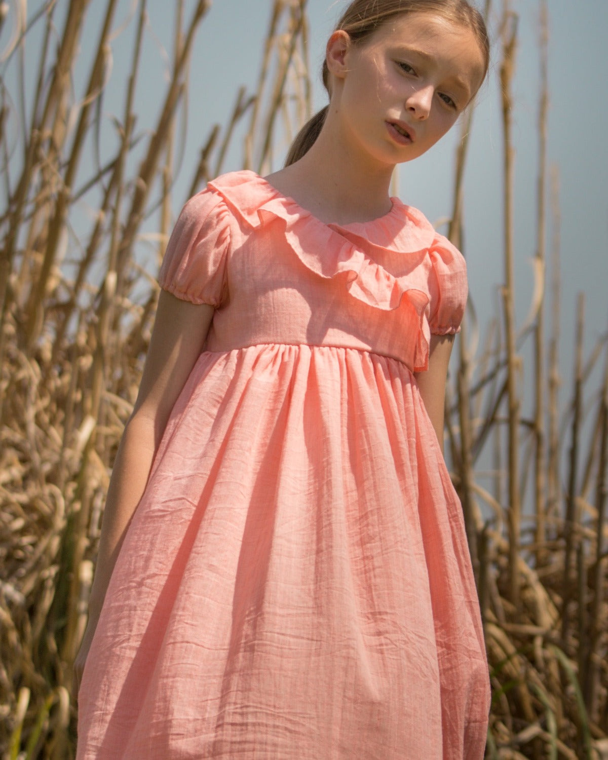 Alexis Long Dress Coral Dresses Cosmosophie 