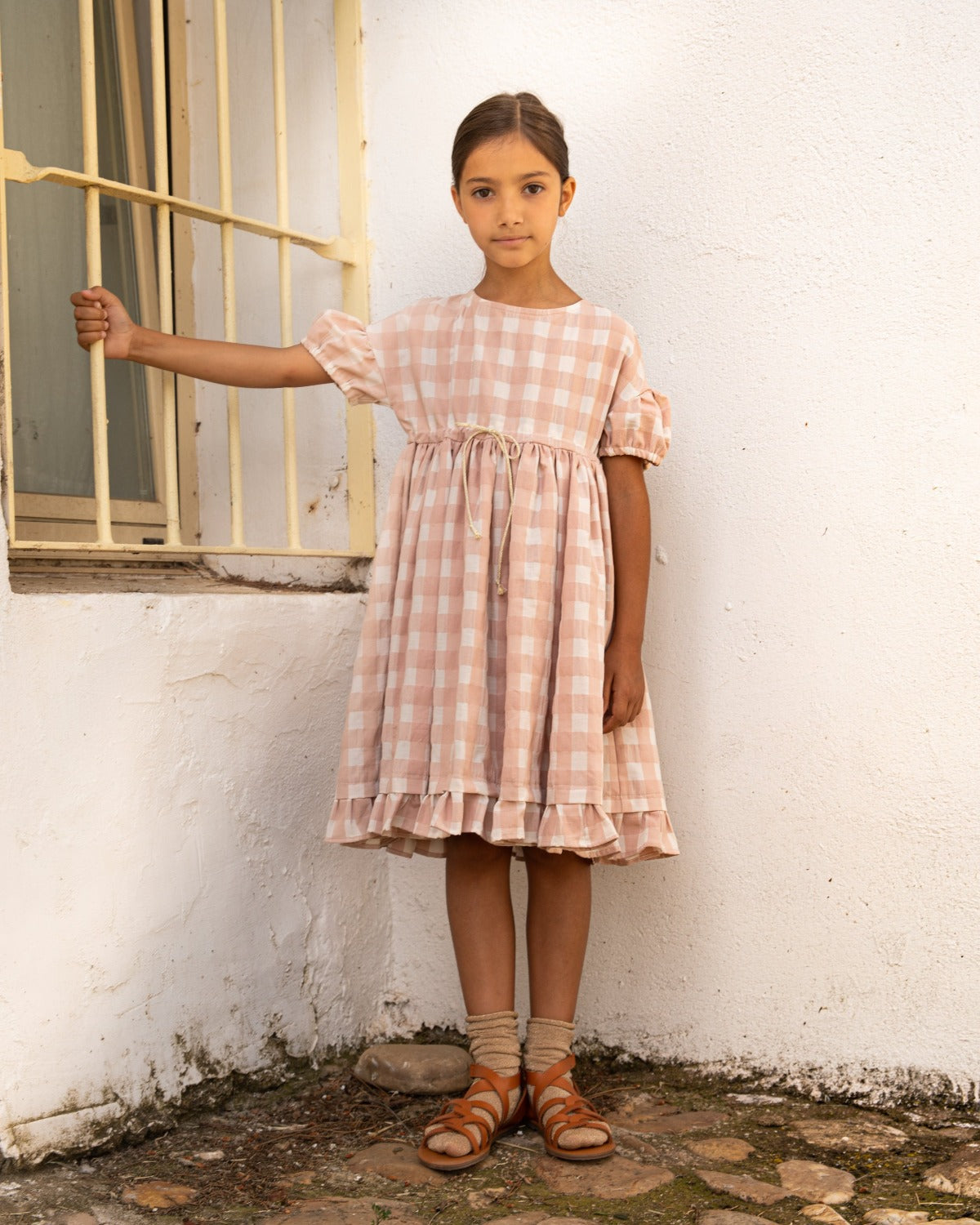 Alice Dress Vichy Pink Dresses Cosmosophie 