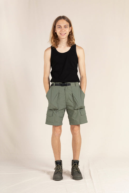 ALVIN Khaki  - Multi-pocket Bermuda Shorts