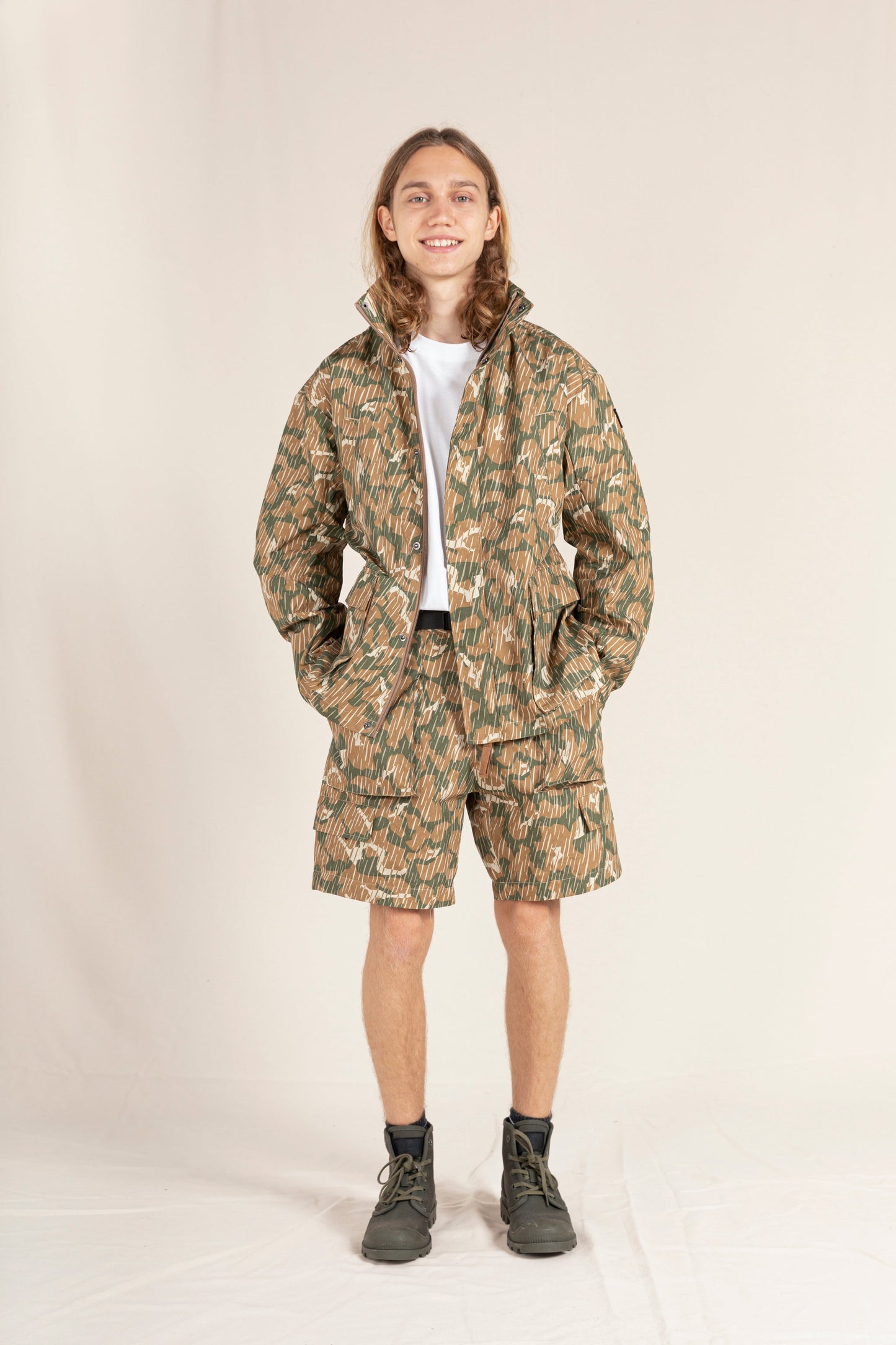 ALVIN Khaki  Camo - Multi-pocket Bermuda Shorts