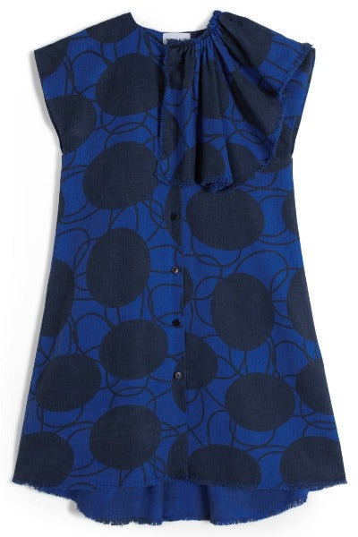 Amália Retro Flowers Blue Dresses Wolf & Rita 