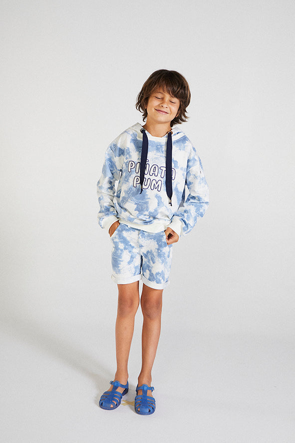 Ancla Blue tie dye shorts Shorts Pinata Pum 