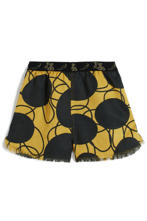 Augusto Retro Flowers Yellow SHORTS Wolf & Rita 