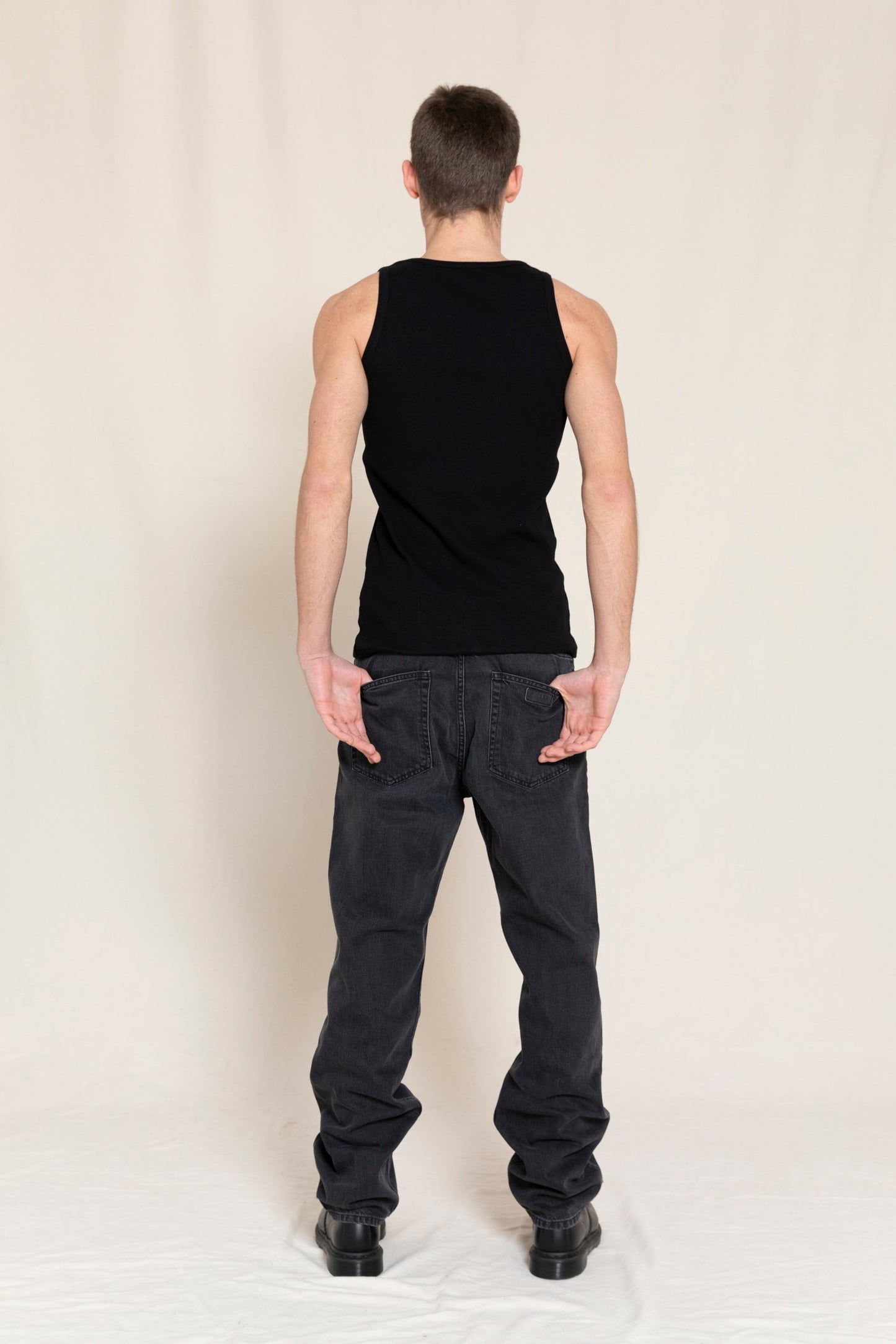 AUSTIN Black Denim - 5-Pocket Loose Fit Jeans