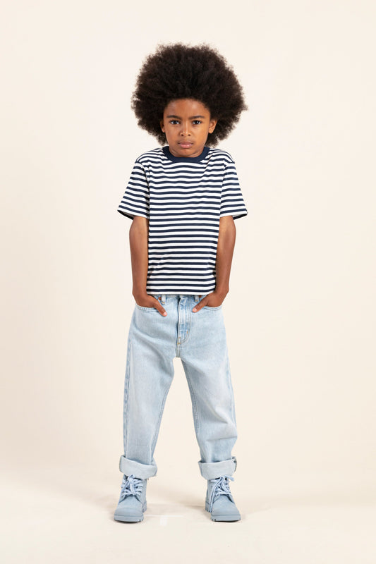 AUSTIN Super Bleached Blue - 5-Pocket Loose Fit Jeans