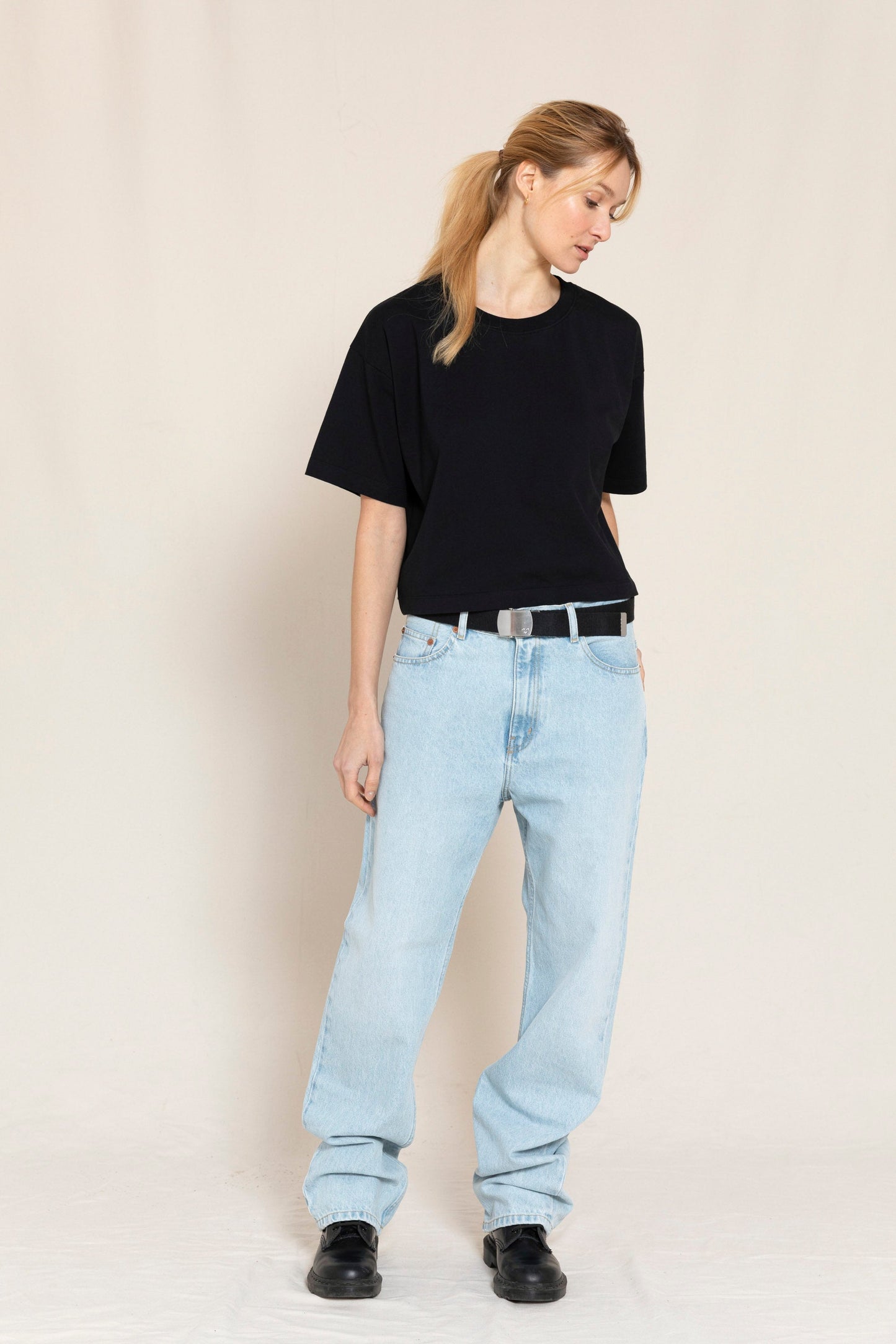 AUSTIN Super Bleached Blue - 5-Pocket Loose Fit Jeans | Women