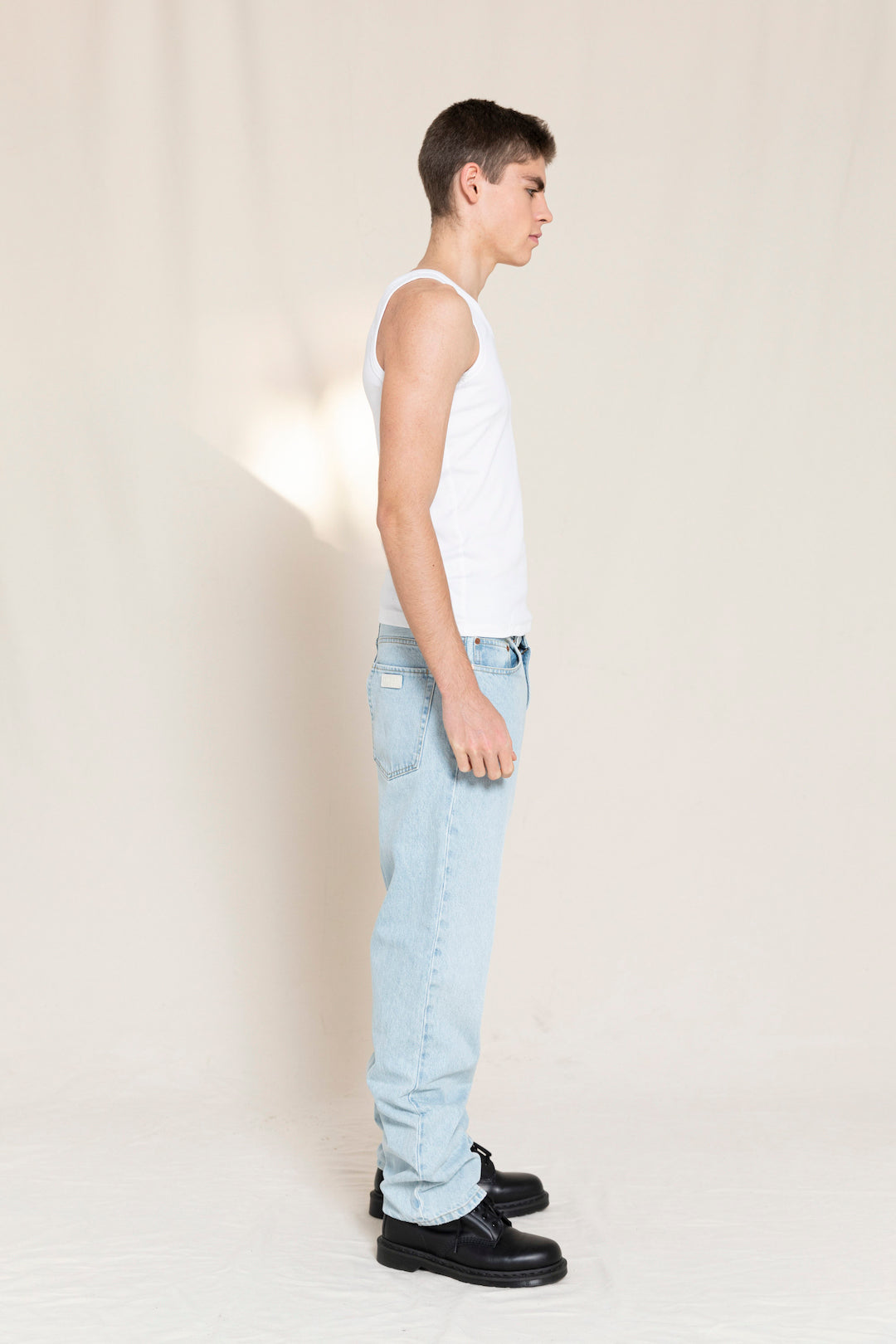 AUSTIN Super Bleached Blue - 5-Pocket Loose Fit Jeans