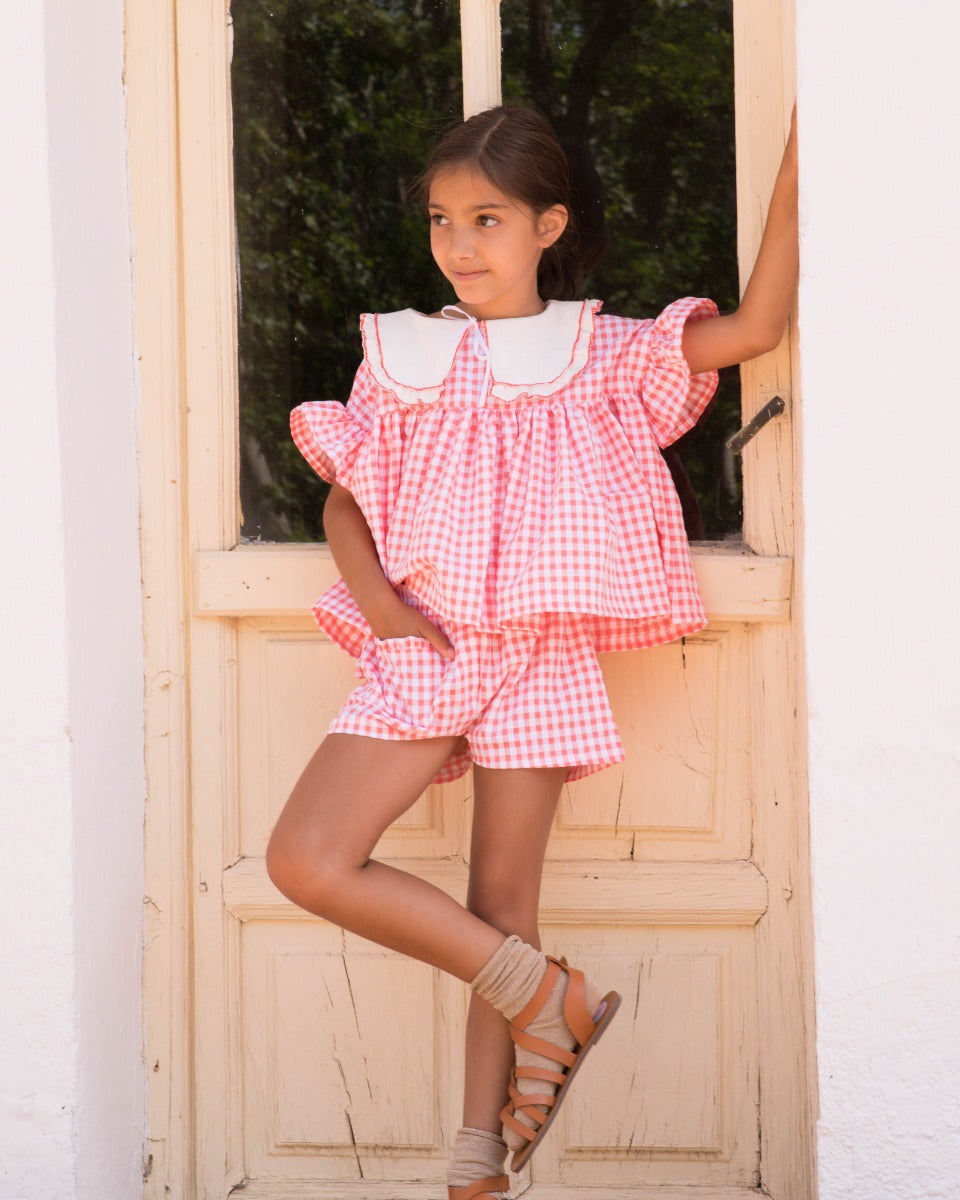 Balloon Set Red Vichy Dresses Cosmosophie 