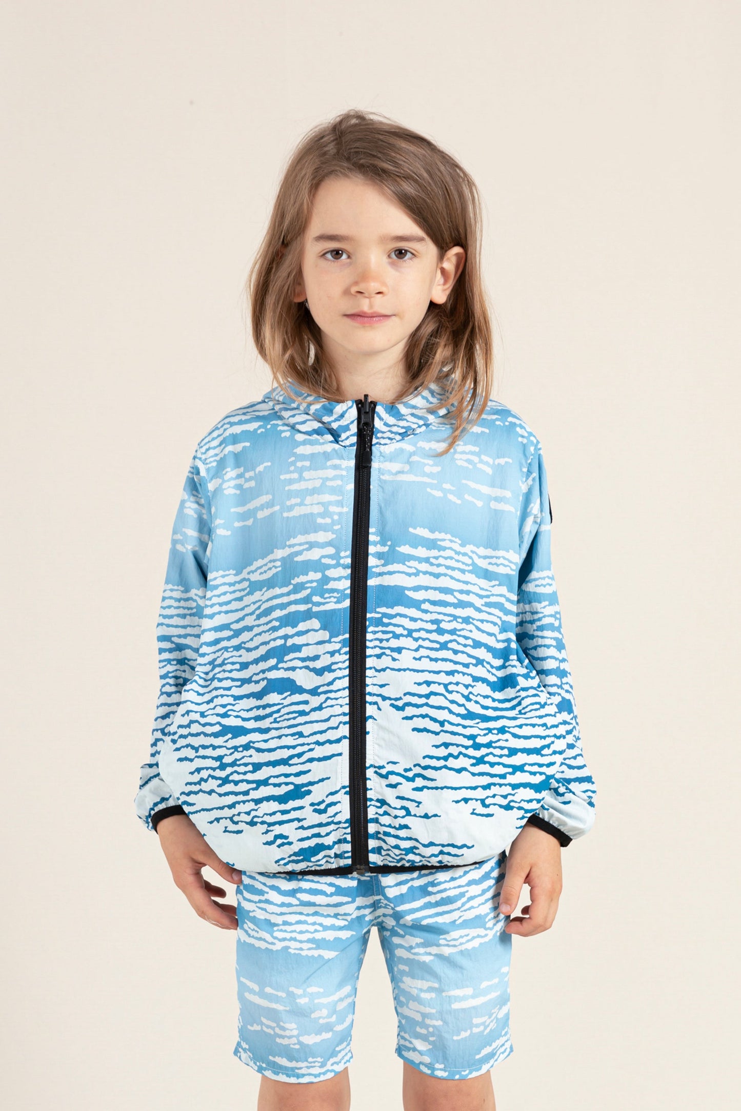 BUCKLEY WIND Dream Blue Cloud - Reversible Hooded Jacket