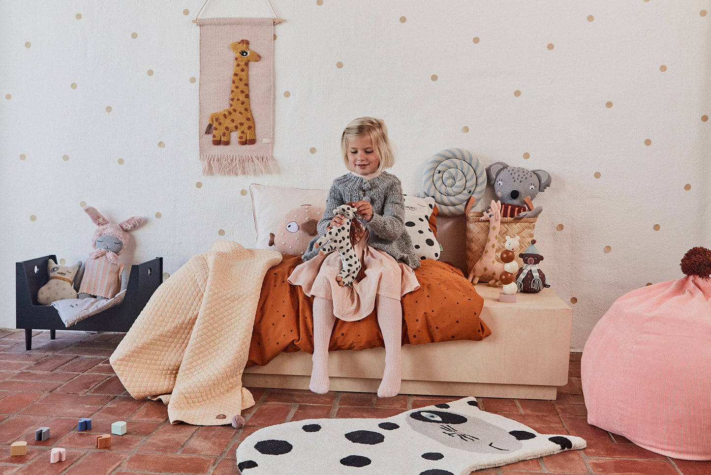 Beanbag - Corduroy - Coral Beanbags OYOY 