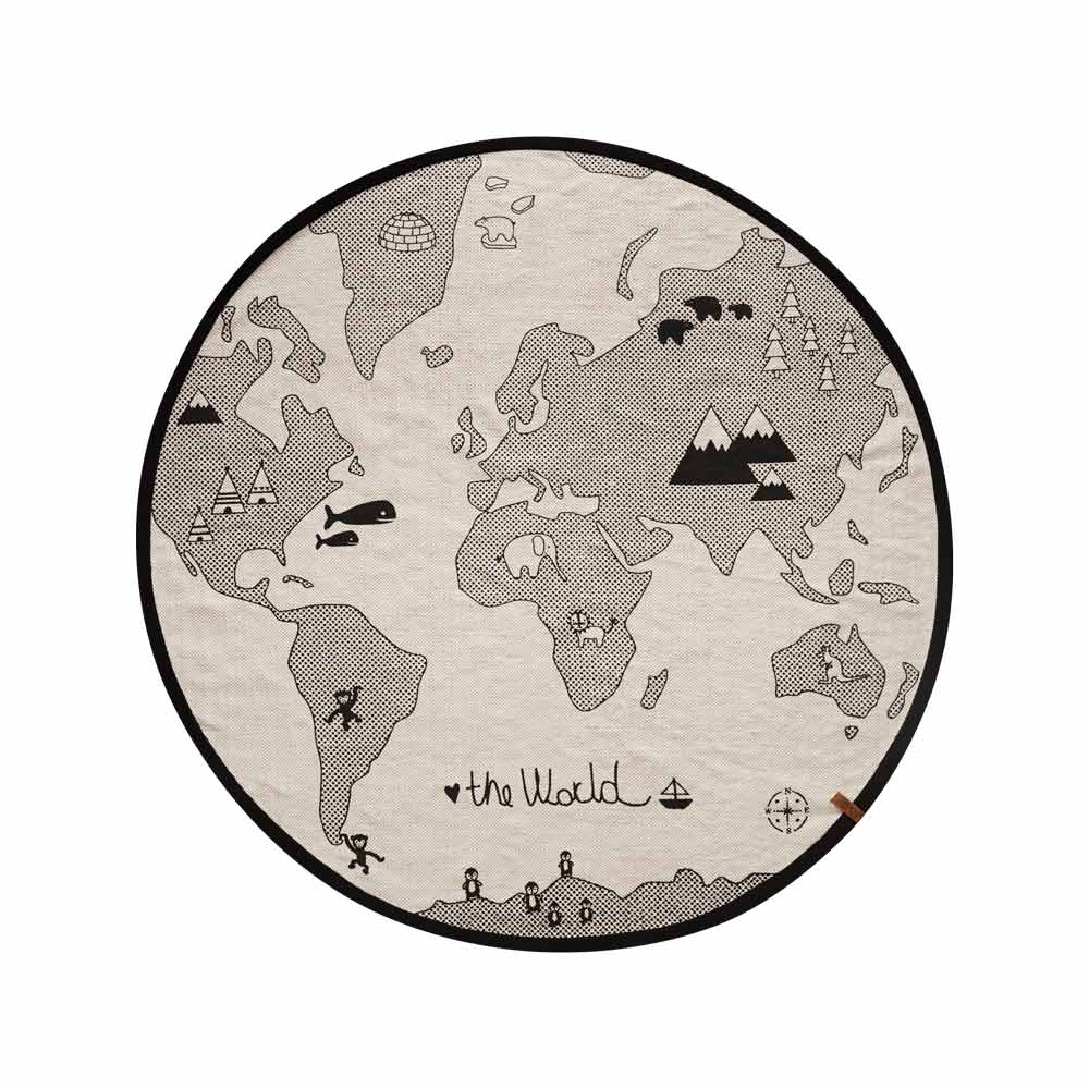 The World Rug - Offwhite / Black Rug OYOY 