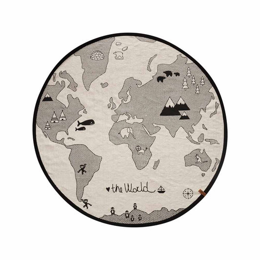 The World Rug - Offwhite / Black Rug OYOY 