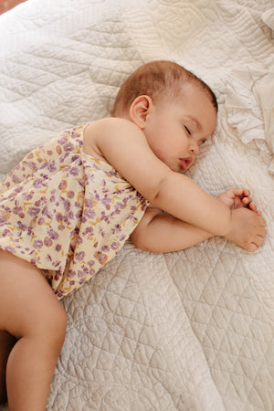 Violet romper Baby Grows Bebe Organic 