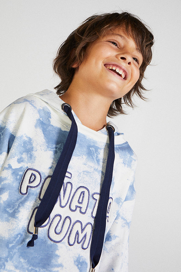 Cape blue tie dye hoodie Sweatshirts Pinata Pum 